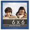 6x6 Classic Modern Blue Picture Frame - UV Acrylic, Foam Board Backing, Hanging Hardware